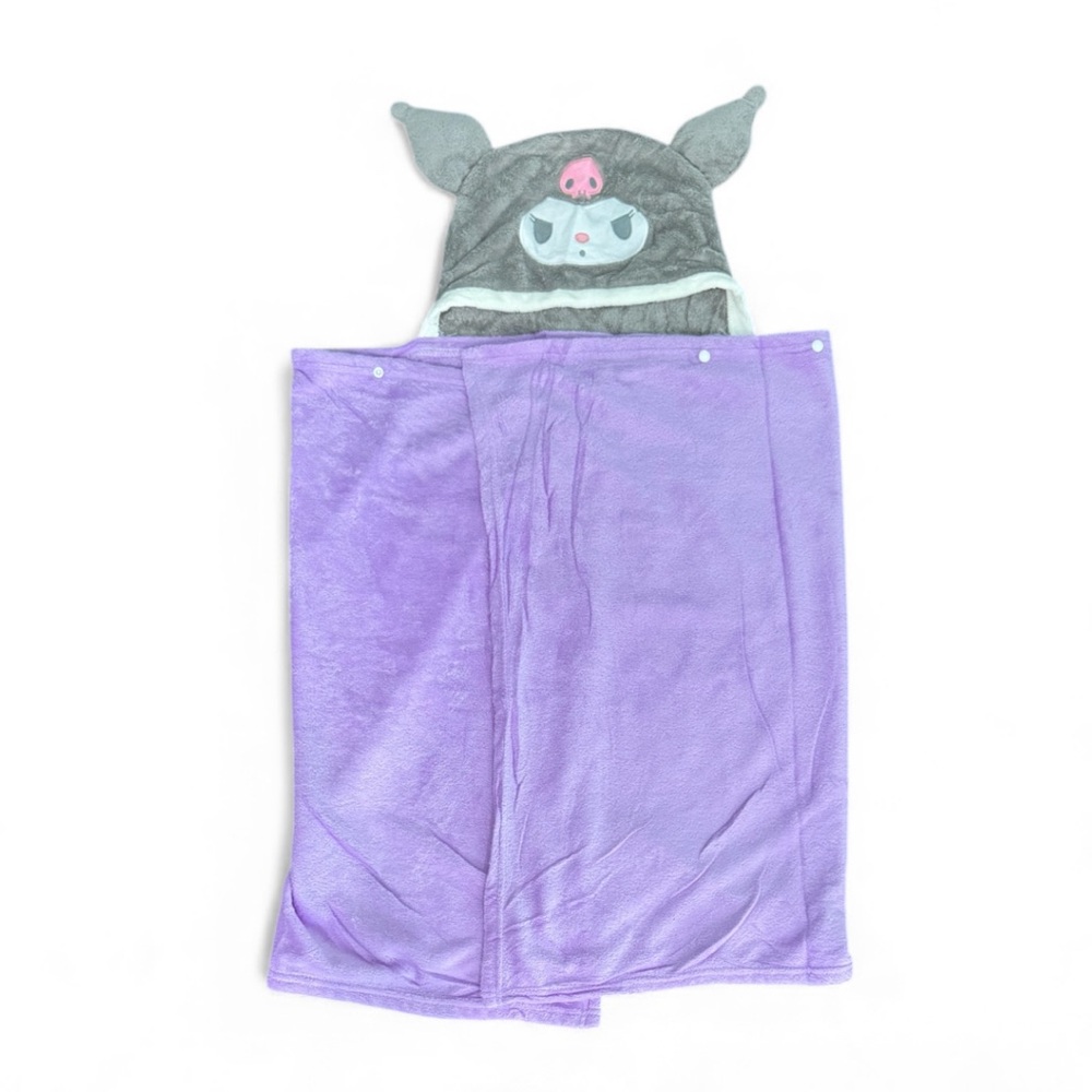 Kuromi Hooded Bath Towel for Kids